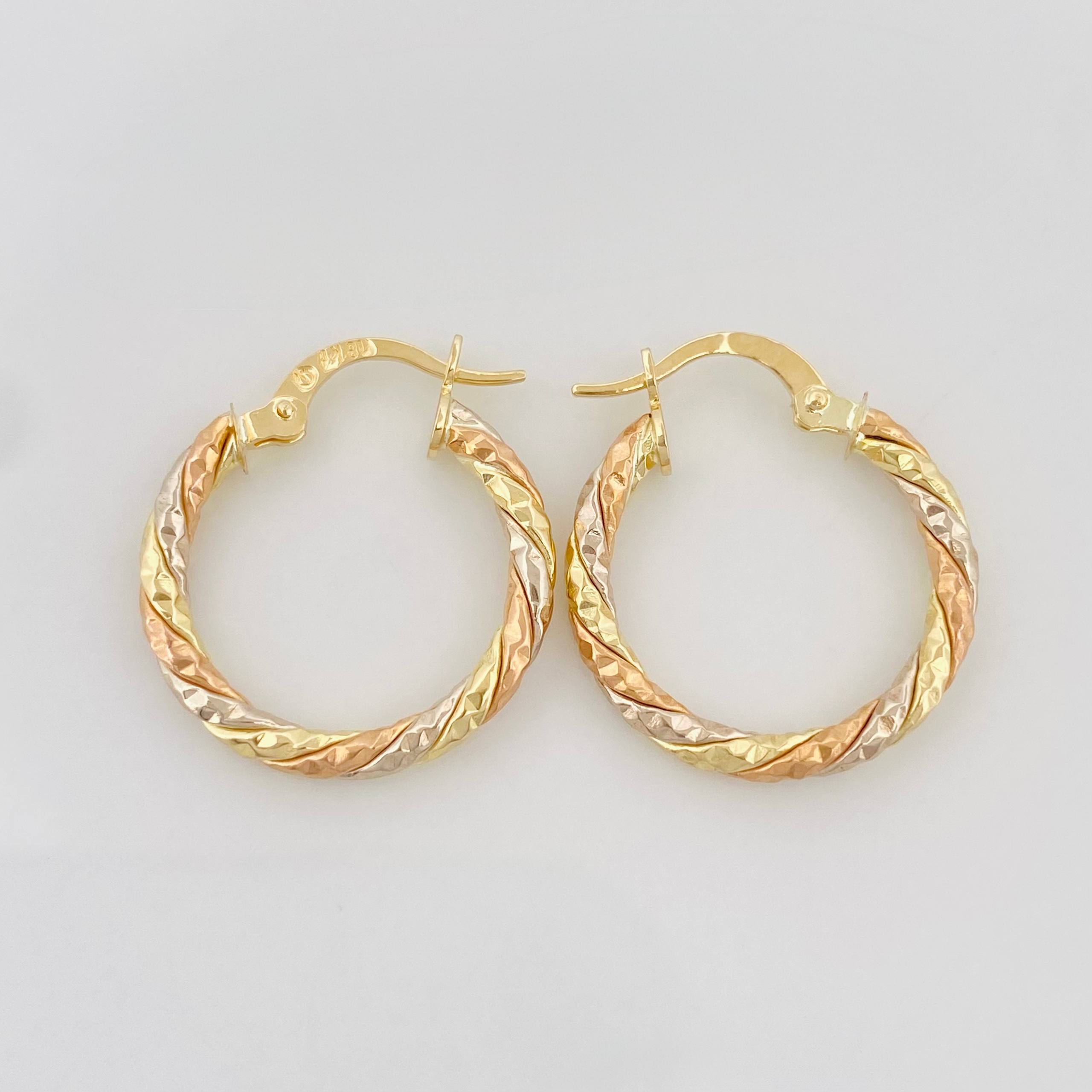 Candongas Rox 1.8 g / 3/4 in Tres Oros 18K