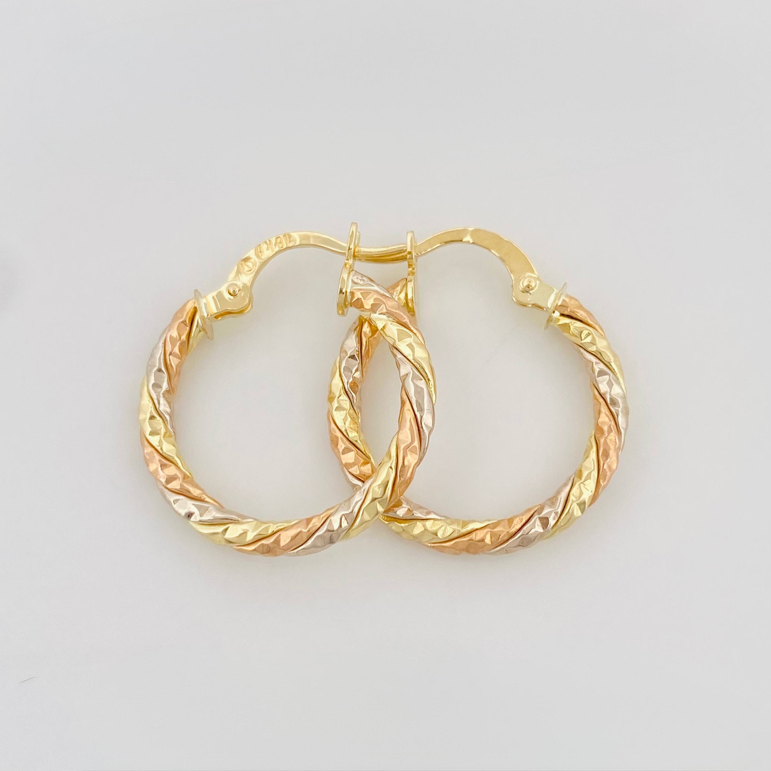 Candongas Rox 1.8 g / 3/4 in Tres Oros 18K