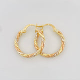 Candongas Rox 1.8 g / 3/4 in Tres Oros 18K