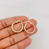 Candongas Rox 1.8 g / 3/4 in Tres Oros 18K
