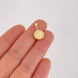 Dije Letra H Marco Bordeado 0.55g / 3/4 in Oro Amarillo 18K