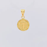 Pendant Letter T Framed Border 0.6g / 3/4 in 18K Yellow Gold