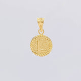 Pendant Letter L Framed Border 0.55g / 3/4 in Yellow Gold 18K