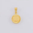 Pendant Letter U Framed Border 0.55g / 3/4 in Yellow Gold 18K