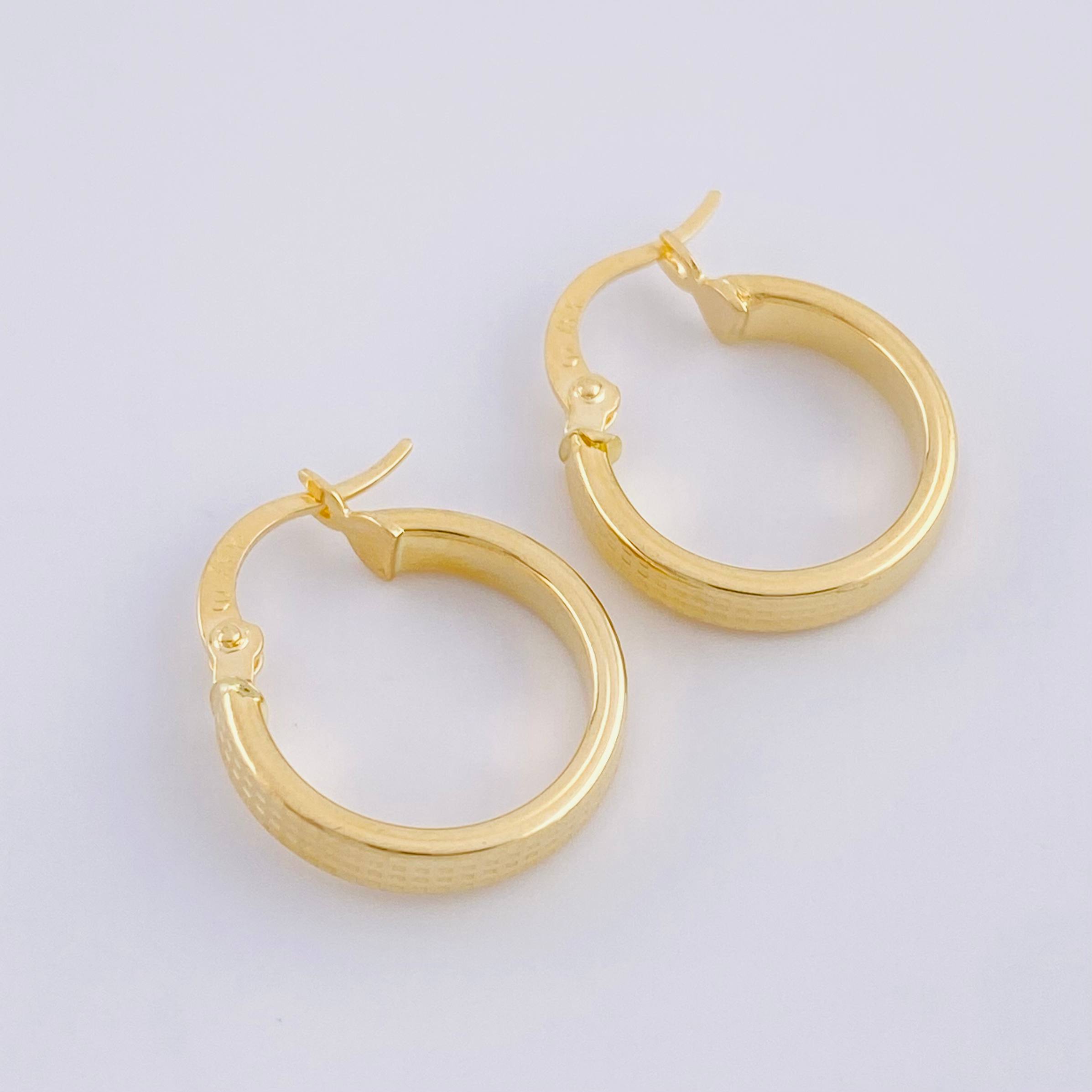 Candongas Nila 1.5g / 3/4 in Oro Amarillo 18K
