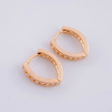 Candongas Carril en V 1.85g / 1/2 in Oro Rosa 18K