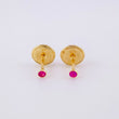 Stud Earrings Bezel 0.3g / in / 1.9mm Yellow Gold 18K