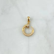 Pendant Profiled Nail 2.6gr / 2.7cm / White Zircons 18K Yellow Gold