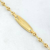 Baby Bracelet GC Oval Rectangular Plate 2gr / 5.3in-5.9in / 18K Gold