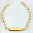 Baby Bracelet GC Rectangular Plate 2.6gr / 5.5in / 18K Gold ©