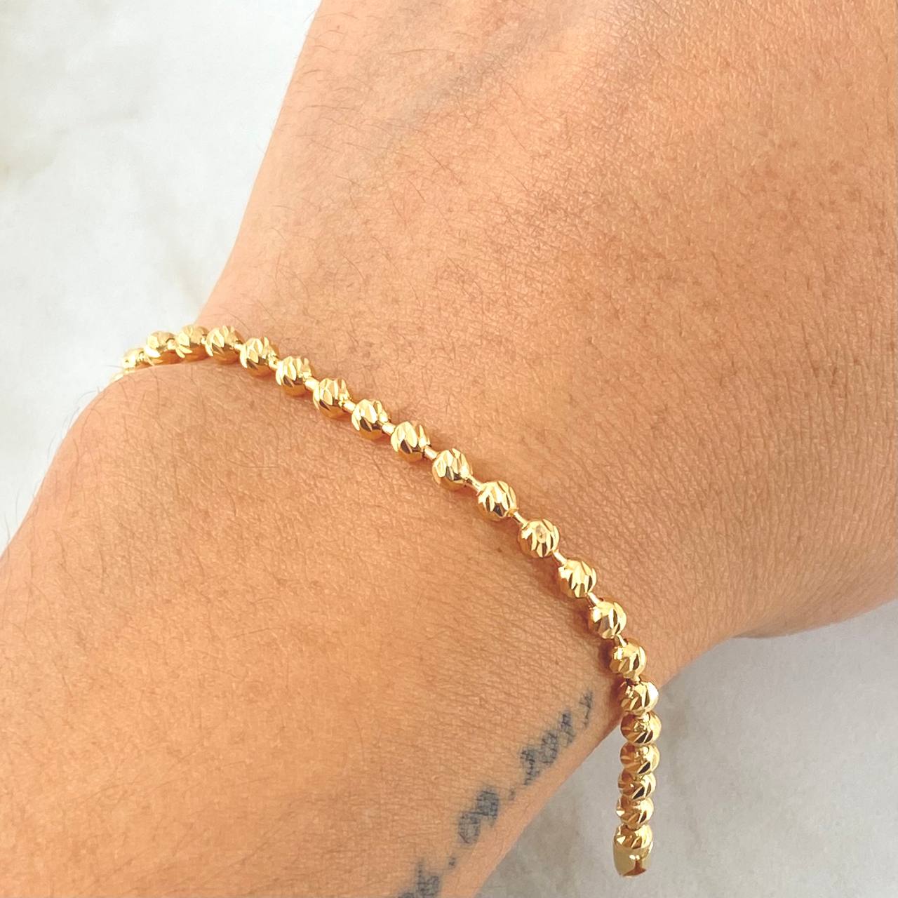 Military Bracelet 5.5gr / 7.5in / 18K Gold ©