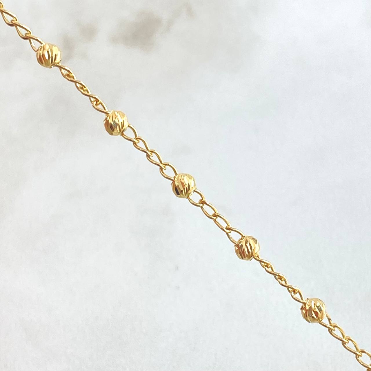 Military Wheat Bracelet 2.05gr / 7.3in / 18K Gold ©