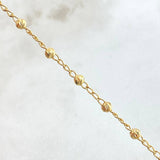 Military Wheat Bracelet 2.05gr / 7.3in / 18K Gold ©