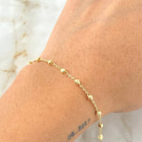 Military Wheat Bracelet 2.75gr / 7.3in / 18K Gold ©