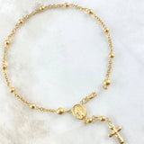 Denario Virgin Miraculous Anklet 5.05gr / 9.8in / 18K Gold ©