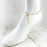 Denario Virgin Miraculous Anklet 5.05gr / 9.8in / 18K Gold ©