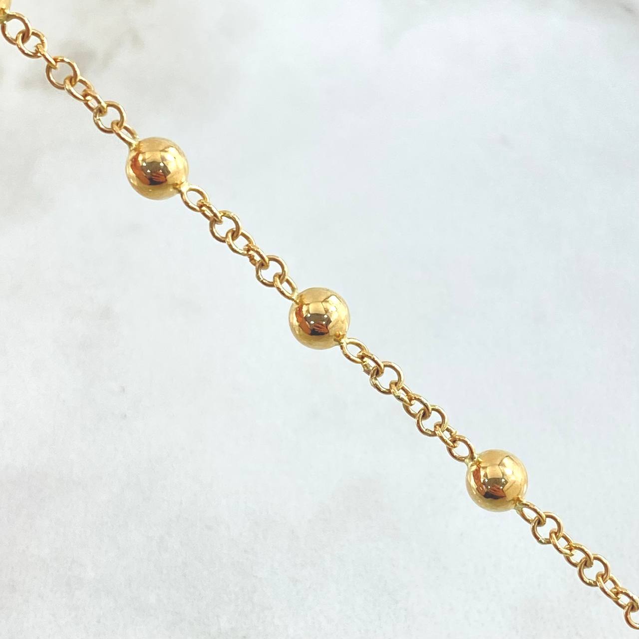 Denario Virgin Miraculous Anklet 5.6gr / 9.3in / 18K Gold ©