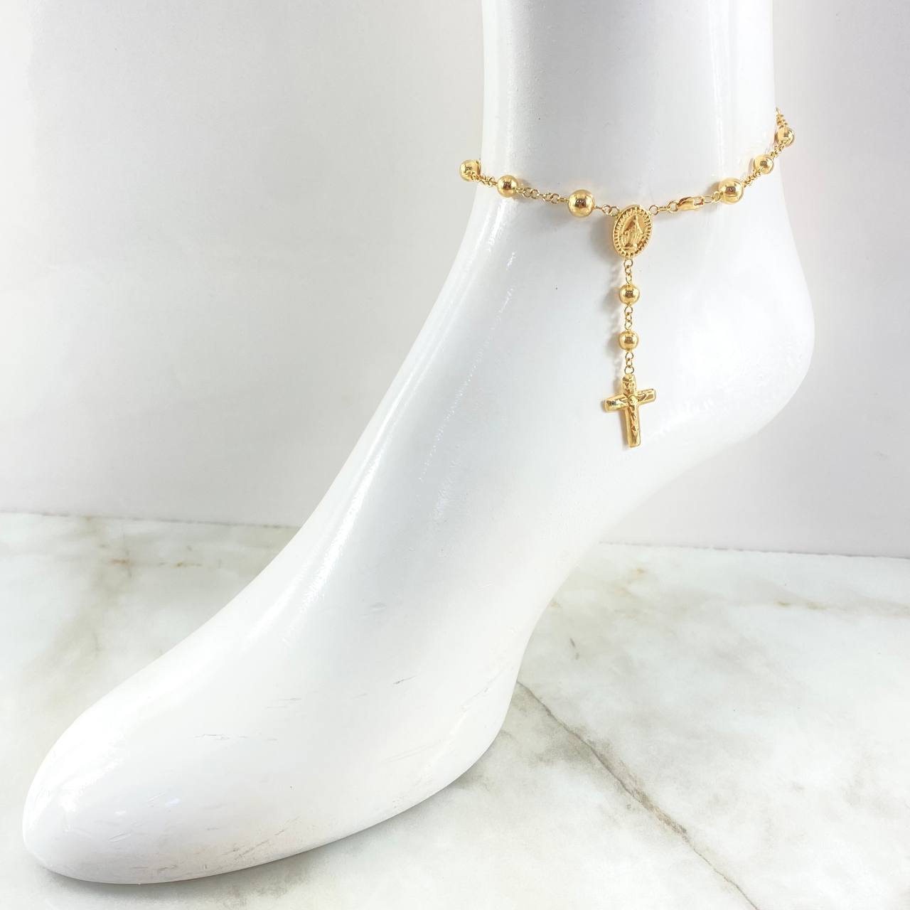 Denario Virgin Miraculous Anklet 5.6gr / 9.3in / 18K Gold ©