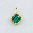 Clover Pendant Green 1.6gr / 1.9cm / 18K Yellow Gold Nac.Esp. ©