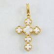 Clover Cross Pendant White 2.7gr / 1.3in / 18K Yellow Gold ©