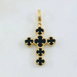 Pendant Black Clover Cross 2.55gr / 3.2cm / 18K Yellow Gold ©