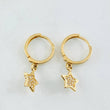 Star Hoop Earrings 2.55gr / 0.9in / 18K Gold