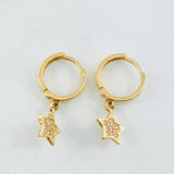 Star Hoop Earrings 2.55gr / 0.9in / 18K Gold