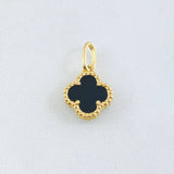 Dije Trebol Negro 1.35gr / 3/4 in / Oro Amarillo Nac.Esp. 18K