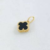 Dije Trebol Negro 1.35gr / 3/4 in / Oro Amarillo Nac.Esp. 18K