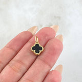 Dije Trebol Negro 1.35gr / 3/4 in / Oro Amarillo Nac.Esp. 18K