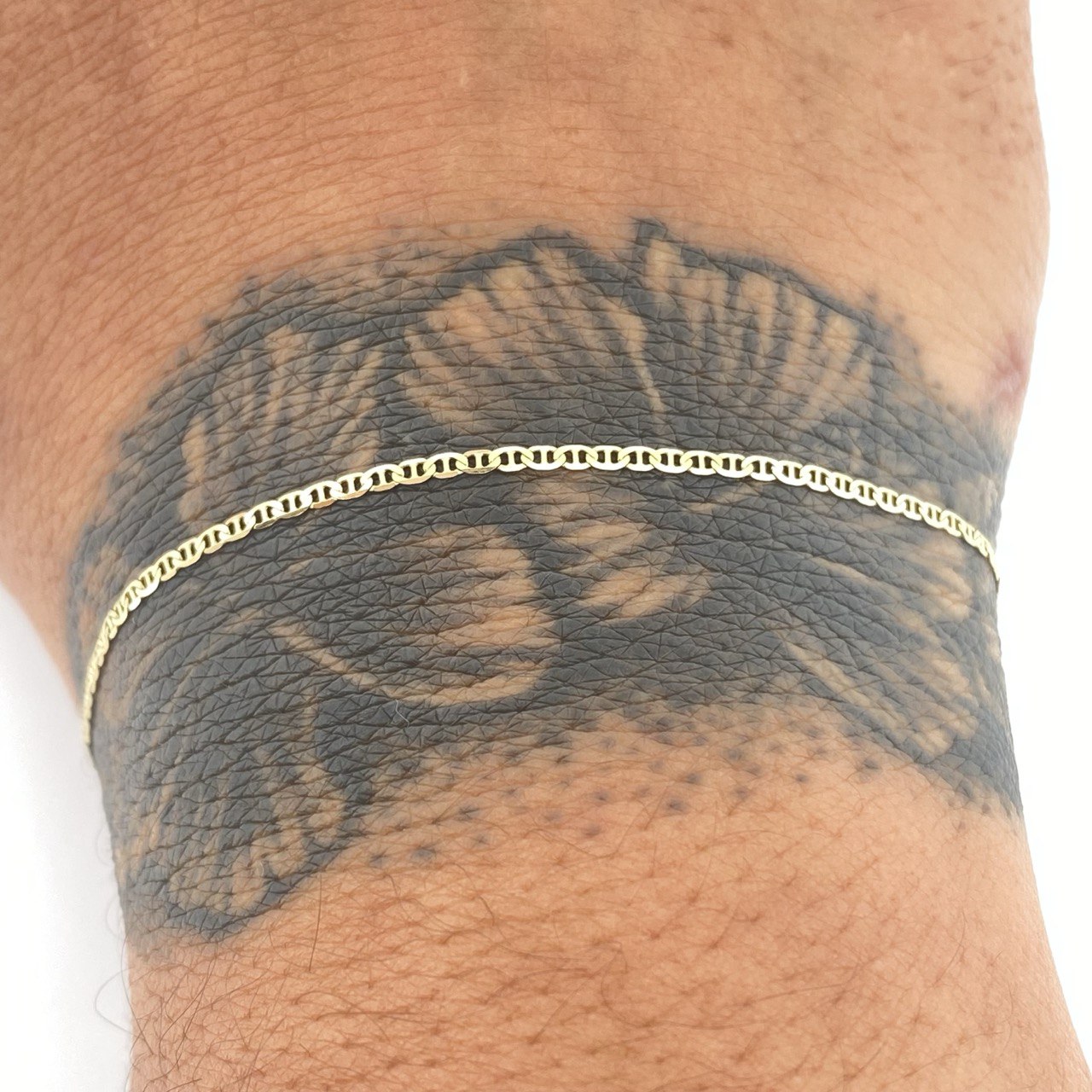 Flat Mariner Bracelet 0.9gr / 21cm / 18K Yellow Gold +3 &