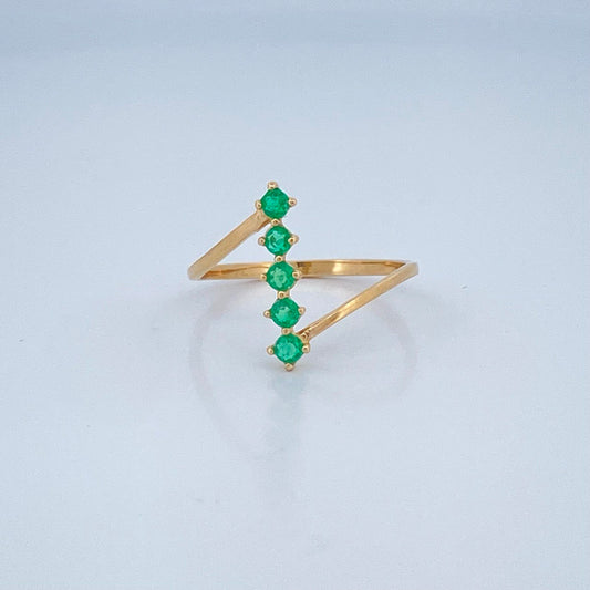 Anillo Arabe Esmeraldas 1.5gr / T7 1/2 / Oro Amarillo 18K &