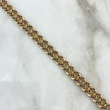 Cadena Cubana Tupida 45.85gr / 60cm / 8mm Broche Cajon Circones Negros Oro Amarillo 18K