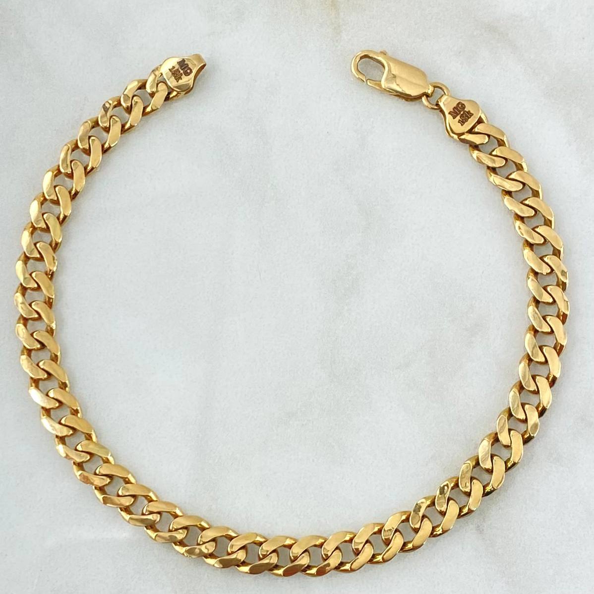 Pulso Cubano 9.35gr / 21.5cm / 6mm Oro Amarillo 18K