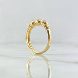 Anillo Trio de Bolas 1.55gr / T7 1/4 / 5mm Bolas Diamantadas Oro Amarillo 18K
