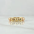 Anillo Trio de Bolas 1.5gr / T6 3/4 / 5mm Bolas Diamantadas Dos Oros Amarillo Rosa 18K