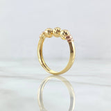 Anillo Trio de Bolas 1.65gr / T6 3/4 / 5mm Bolas Diamantadas Dos Oros Amarillo Rosa 18K