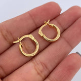 Hoop Earrings Lui 1.1gr / 0.6in / 18K Gold &