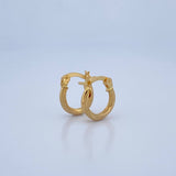Hoop Earrings Lui 1.1gr / 0.6in / 18K Gold &