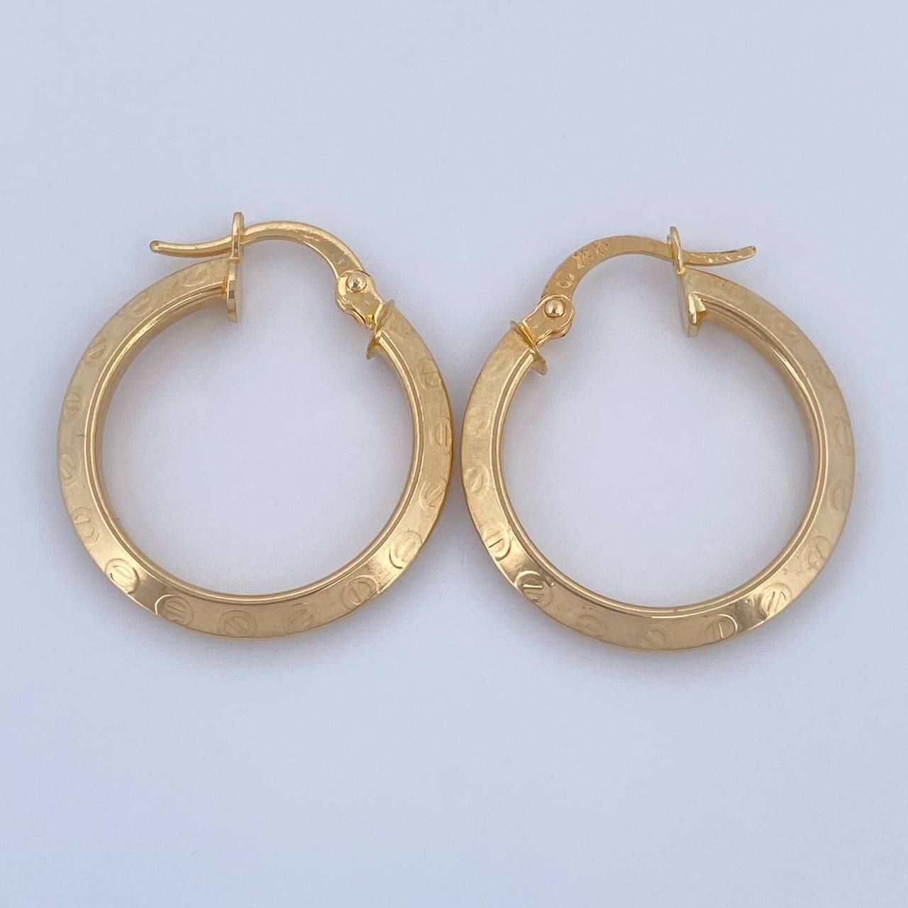 Hoop Earrings Clau 2.3gr / 2.5cm / 18K Gold &