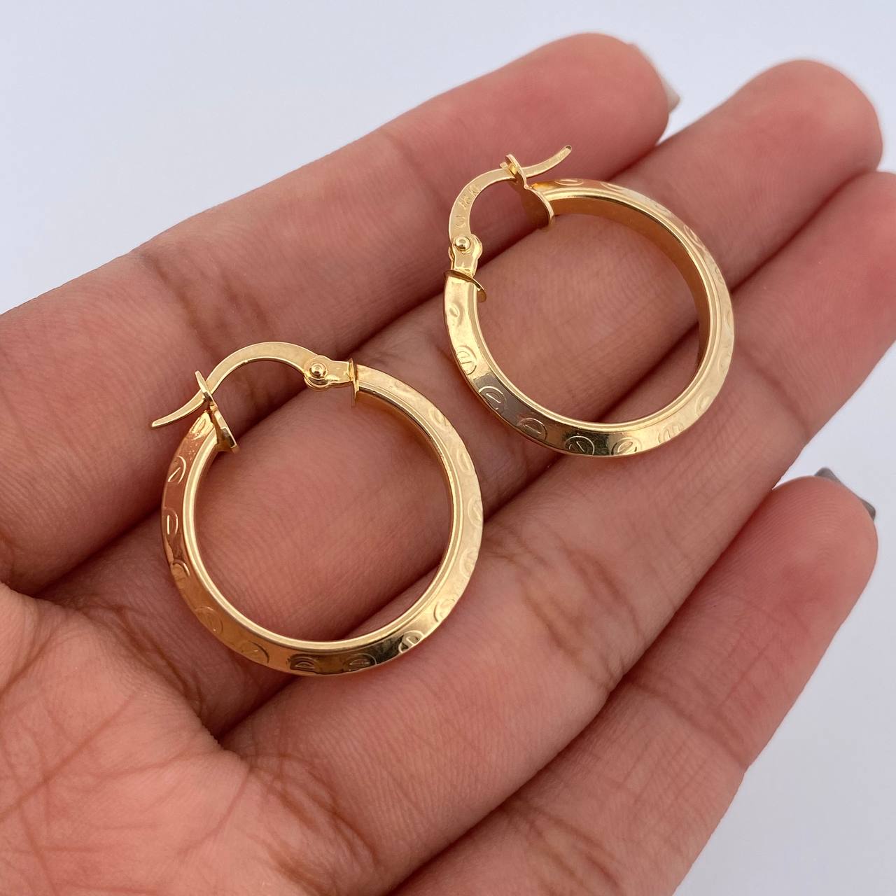Hoop Earrings Clau 2.3gr / 2.5cm / 18K Gold &