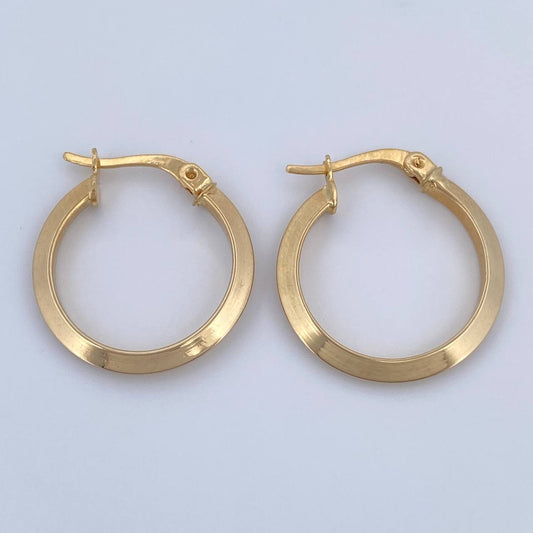 Clau Hoop Earrings 1.9gr / 3/4in / 18K Gold