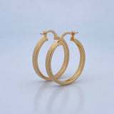 Hoop Earrings Maura 2.4gr / 2.6cm (1.0in) / 18K Gold &