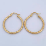 Hoop Earrings Lizy 1.7gr / 2.8cm / 18K Gold &