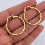 Hoop Earrings Lizy 1.7gr / 2.8cm / 18K Gold &