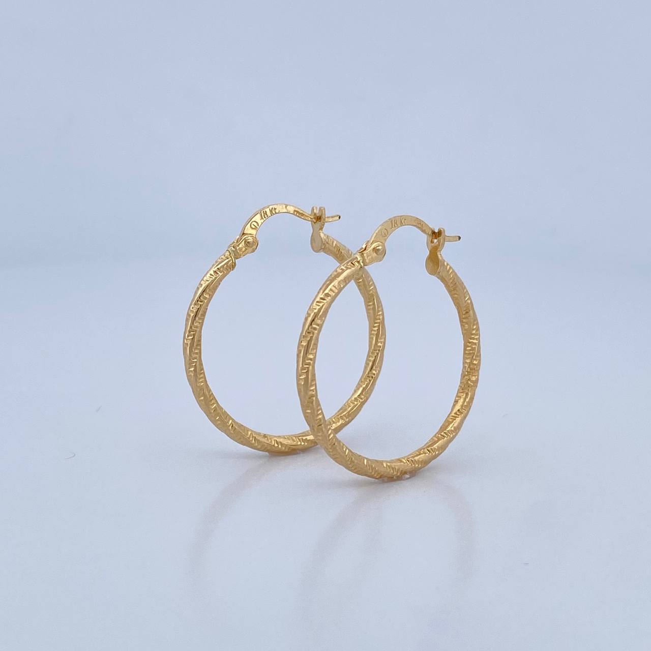 Hoop Earrings Lizy 1.7gr / 2.8cm / 18K Gold &
