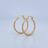 Hoop Earrings Lizy 1.7gr / 2.8cm / 18K Gold &