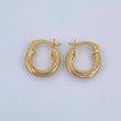 Hoop Earrings 1.5gr / 0.6in / 18K Gold &