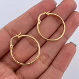 Hoop Earrings Kuki 1.7gr / 2.4cm / 18K Gold &