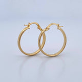 Hoop Earrings Kuki 1.7gr / 2.4cm / 18K Gold &